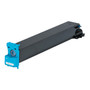 Cyan TN312C toner cartridge by Konica Minolta, compatible with color laser printers, designed for high-quality cyan printing.