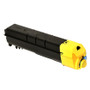 Kyocera TK8707Y yellow toner cartridge for printers, high-yield, vibrant color, ideal for office printing needs.