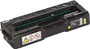 Ricoh SPC220A Yellow Toner Drum Cartridge for Ricoh printers, compatible with office printing needs, compact design.