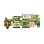 Dell Inspiron 7501 USB audio port I/O circuit board, replacement part for laptop connectivity and audio functions.