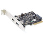 ASUS USB 3.1 2-Port PCIe x4 Expansion Card, compact, high-speed data transfer, ideal for expanding PC connectivity.
