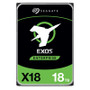 Seagate Exos X18 18TB 7.2K RPM SATA 6Gb/s 4Kn 3.5in hard drive for enterprise storage and data centers.