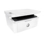 HP LaserJet Pro M29w monochrome laser printer, 600x600 dpi, 19 ppm, USB & Wi-Fi, for home or office use.