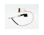 HP SPS-LCD Cable W/O Webcam 605766-001 for laptop display connection, flexible white ribbon cable in electronics.