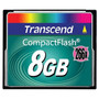 Transcend 8GB 266x CompactFlash Memory Card for high-speed data storage in digital cameras