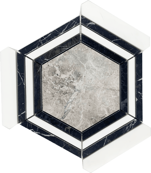 Mosaic Tile WATERJET COLLECTION BEXAGON By Tesoro