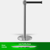 Low Profile Retractable Belt Barrier Stanchion | Polished Stainless 11 Foot Belt 