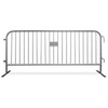 Silver 8.5 foot crowd control barrier Fat bases