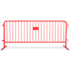 Red 8.5 foot crowd control barrier Fat bases