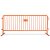 Orange 8.5 foot crowd control barrier Fat bases