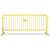 Yellow 8.5 foot crowd control barrier Fat bases