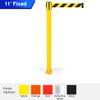 Safety Pro Fixed Base Retractable Belt Barrier Stanchion 11 / 13 / 16 Foot Belts