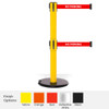 Safety Retractable Twin Belt Barrier | Roller Safety Pro 16 Ft Stanchion Belts 