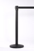 12 Pack & Cart | Black Retractable Belt Barrier Stanchions