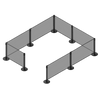 Example stanchion post and panel layout