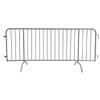 8.5 Foot Heavy Duty Steel Barricades with Bridge Bases | Crowd Control Barriers