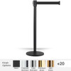 Pro Retractable Belt Barrier Stanchion 11 / 13 Ft Belt - Slim Line Post Single Line Belt Posts