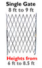 8-9 Foot Wide Single Fixed Gate