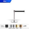 Pro Mini Retractable Belt Barrier Stanchion 11 / 13 Ft Belt - Slim Line Post Retractable Belt Barriers Epic Crowd Control