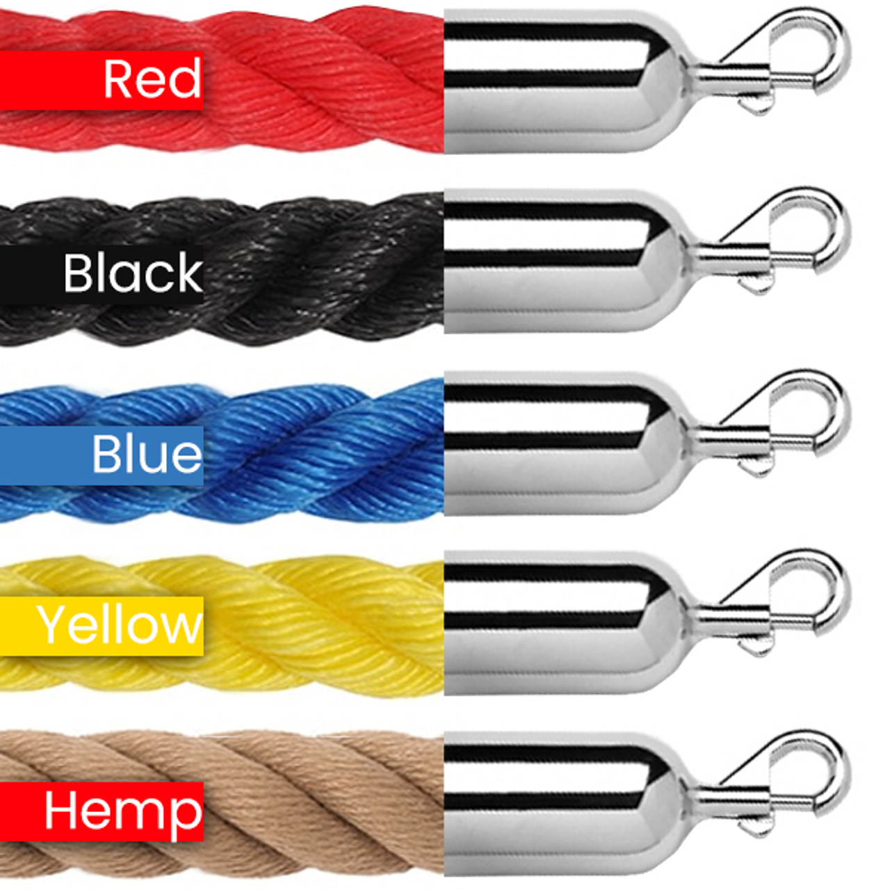 1.5 Twisted Poly Stanchion Ropes