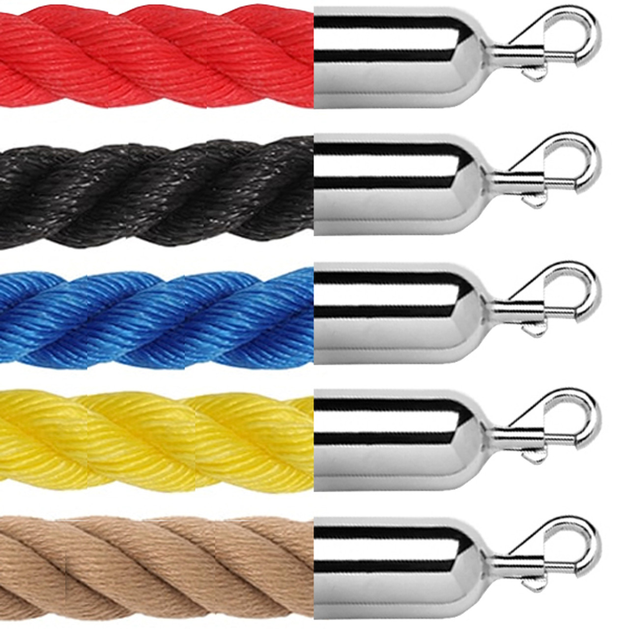 1.5 Twisted Poly Stanchion Ropes