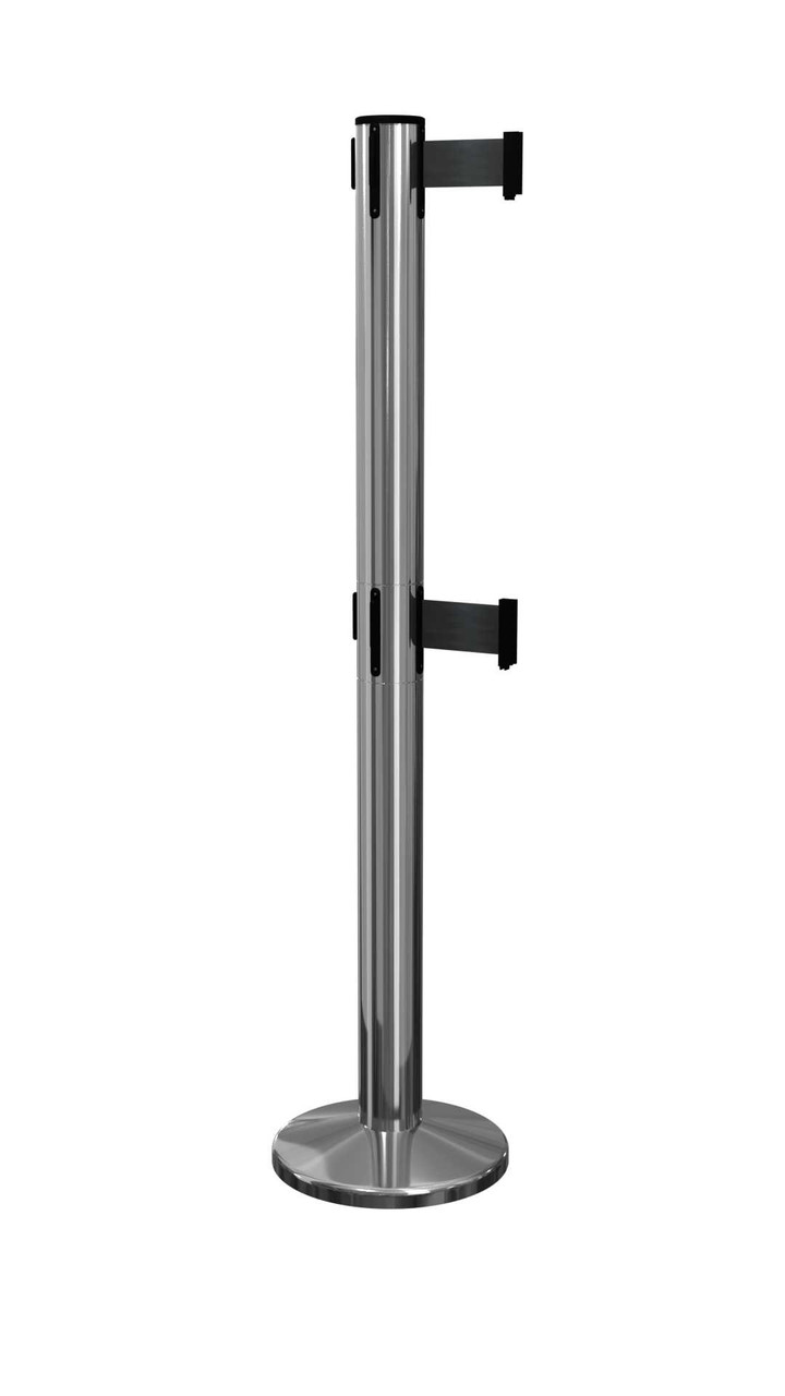 Pro Twin Retractable Belt Stanchiona 11 / 13 Foot ADA Belt