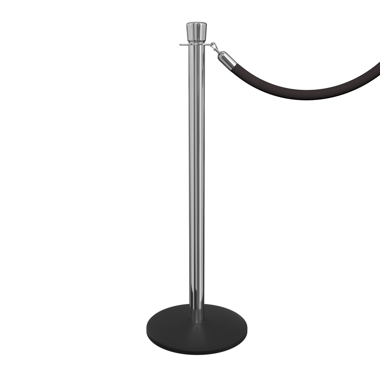 Rope Master Traditional Rope Barrier Stanchion with Crown Top Post