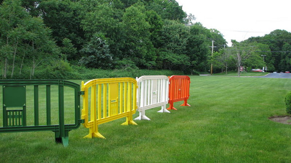 6.5 Foot Movit Plastic Barricades | Yellow