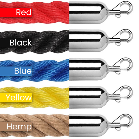 1.5" Twisted Polypropylene Stanchion Ropes 2 to 10 Foot