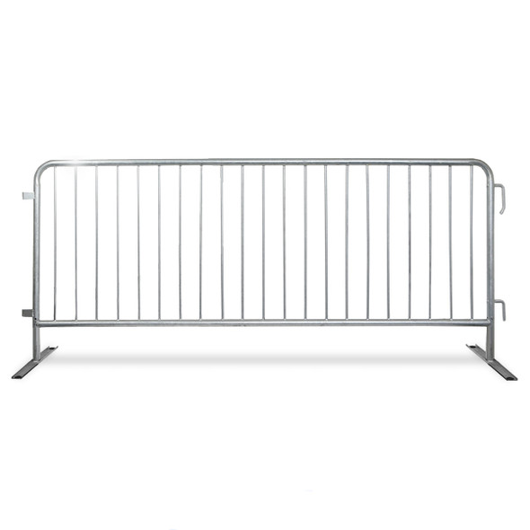 8.5 Foot Steel Crowd Control Barricades | Galvanized Steel Barriers 