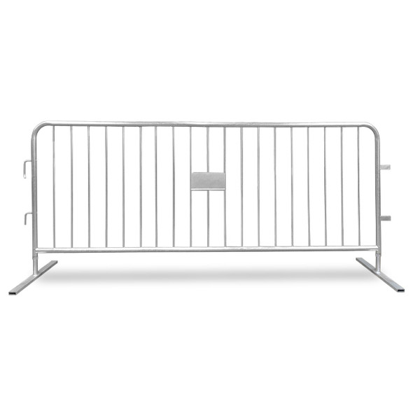 8.5 Ft Steel Crowd Control Barricades with Flat Bases