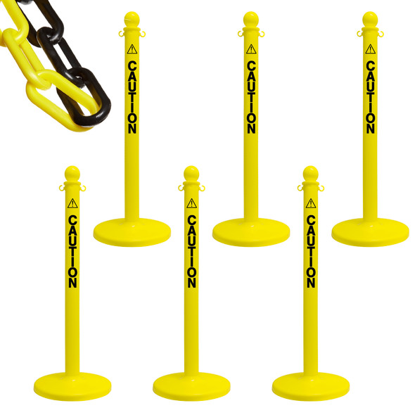 2.5" Light Duty Plastic Stanchion and Chain Kit
