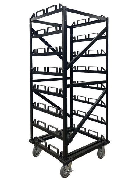 24 Post Stanchion Cart with no lower storage tray