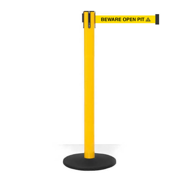 Safety Retractable Belt Barrier | Safety Pro 11 / 13 Ft Stanchion Belts