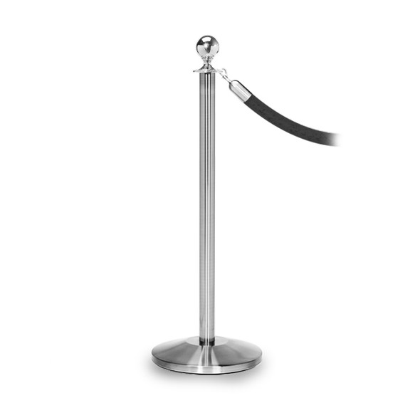  Rope Master Ball Top Rope Barrier Stanchion Post with Flat or Dome Base