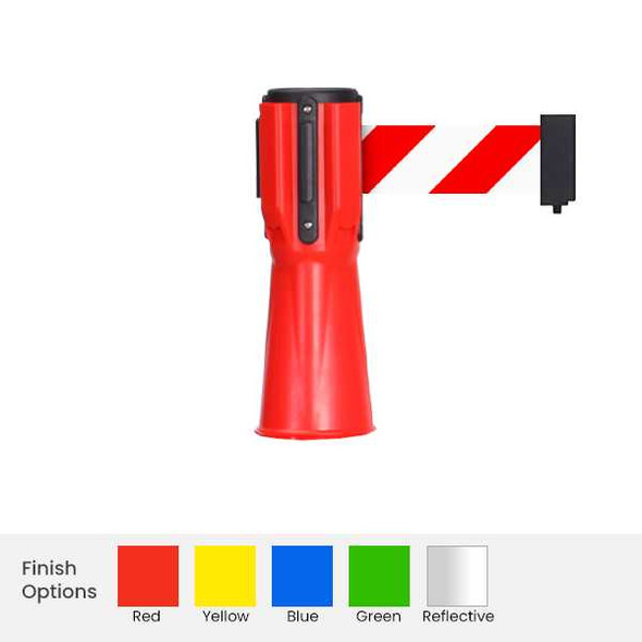 Cone Mounted Retractable Belt Barrier | 10 or 12 Foot Cone Stanchion Stanchions Epic Crowd Control Cone Mounted Retractable Belt Barrier | 10 or 12 Foot Cone Stanchion Stanchions Epic Crowd Control