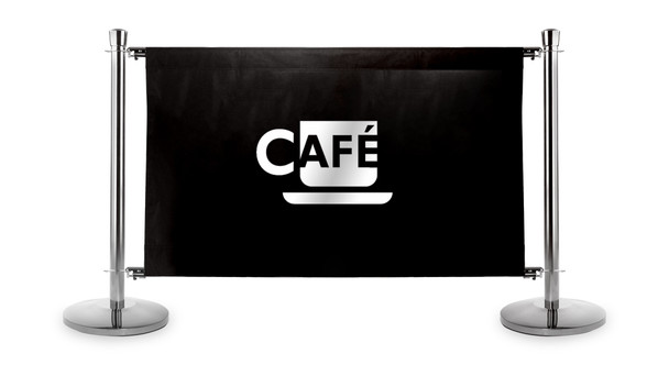 6 foot Cafe Banner for Post and Rope Stanchions
