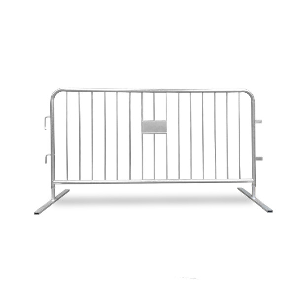 Heavy Duty 7 Ft Steel Crowd Control Barricades with Flat Bases