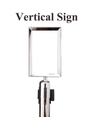 Standard Chrome Sign Frame - Belt Stanchion