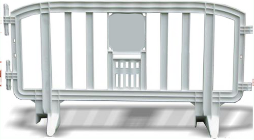 6.5 Foot Movit Plastic Barricades | White