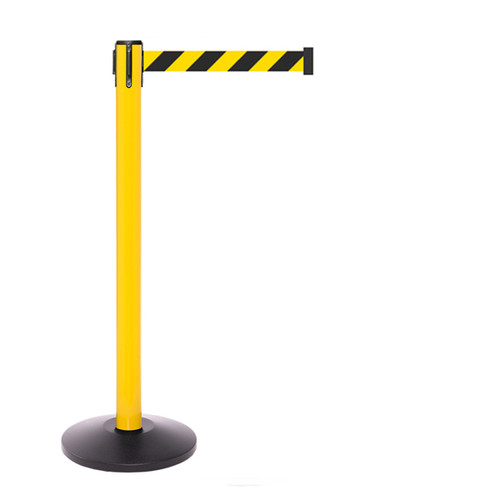 Yellow Retractable Belt Barrier Stanchion Posts | Crowd Control Belt ...