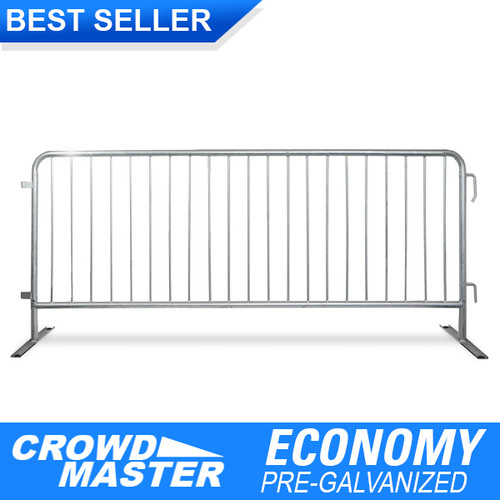 8.5 Ft Steel Barricades | Pre Galvanized Steel Barriers - Crowd Control