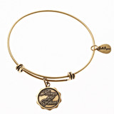 Always and Forever Expandable Bangle Charm Bracelet in Gold