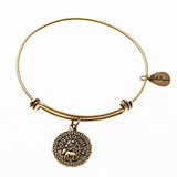 Sagittarius Zodiac Expandable Bangle Charm Bracelet In Gold