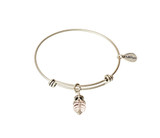 October Expandable Bangle Charm Bracelet in Silver