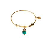 June Expandable Bangle Charm Bracelet in Gold