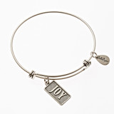 Joy Expandable Bangle Charm Bracelet in Silver