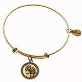 Flip Flops Expandable Bangle Charm Bracelet in Gold
