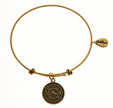 Fire Dept. Expandable Bangle Charm Bracelet in Gold