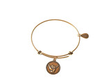 Hang Loose Expandable Bangle Charm Bracelet in Gold